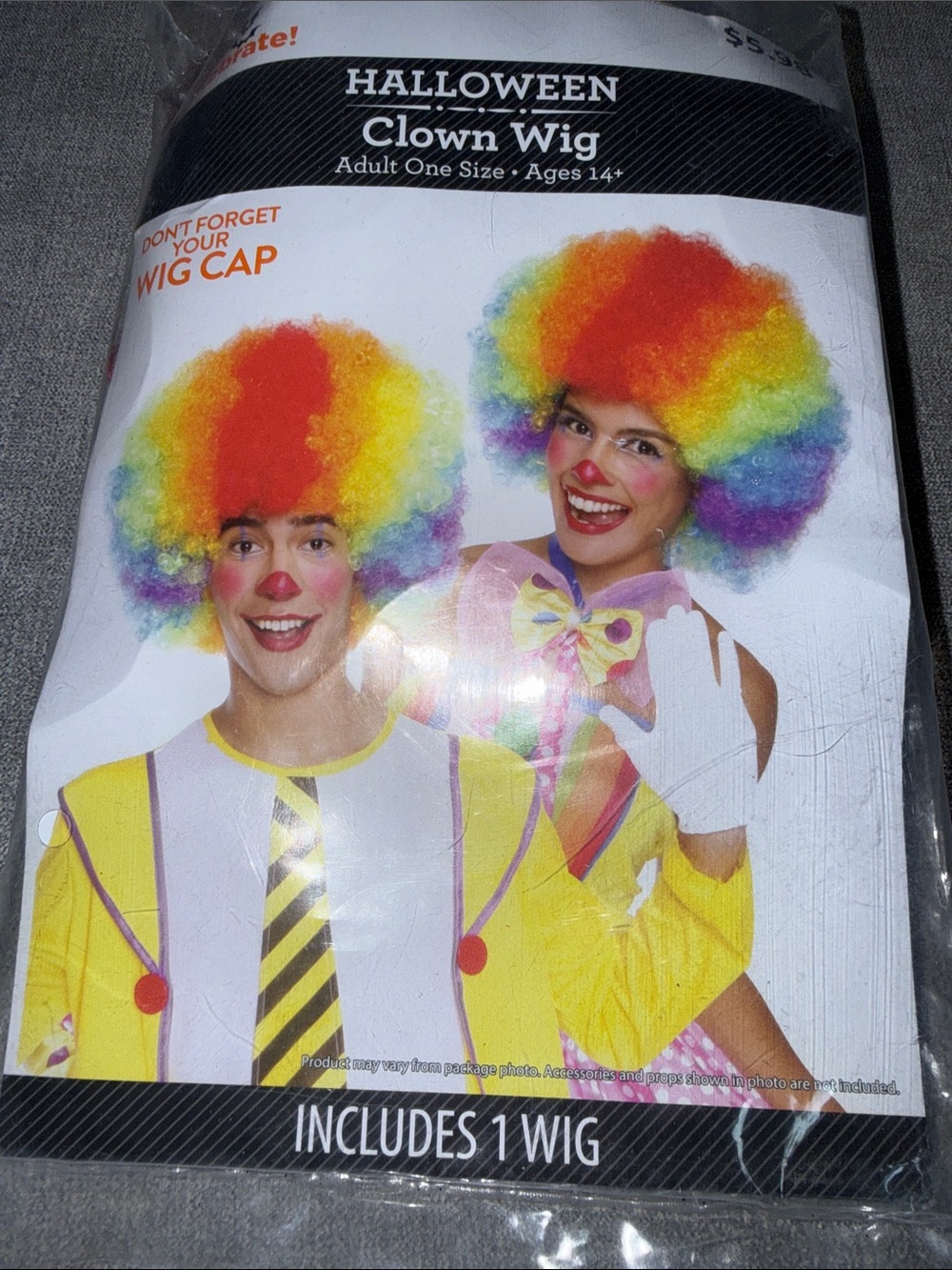 Halloween Clown Wig - Rainbow Multicolor